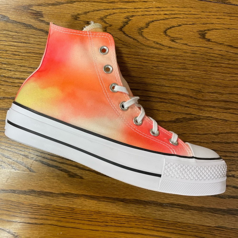 New Converse Chuck Taylor All Star Lift Platform Hi Pink Orange Yellow Size 9